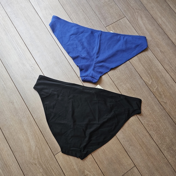 Aerie Blue and Black Bikini Bottoms - Picture 4 of 4